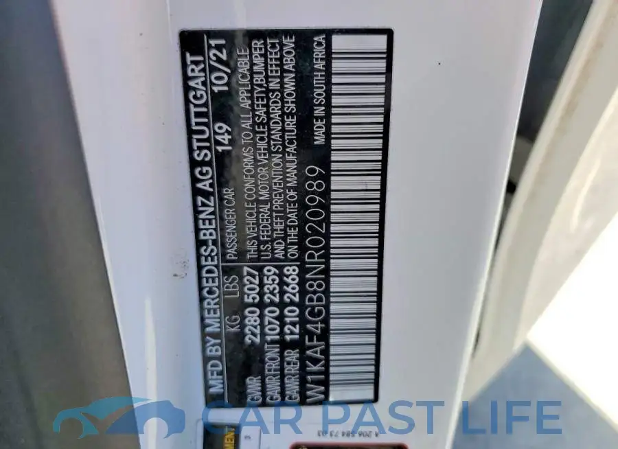 W1KAF4GB8NR020989# 13