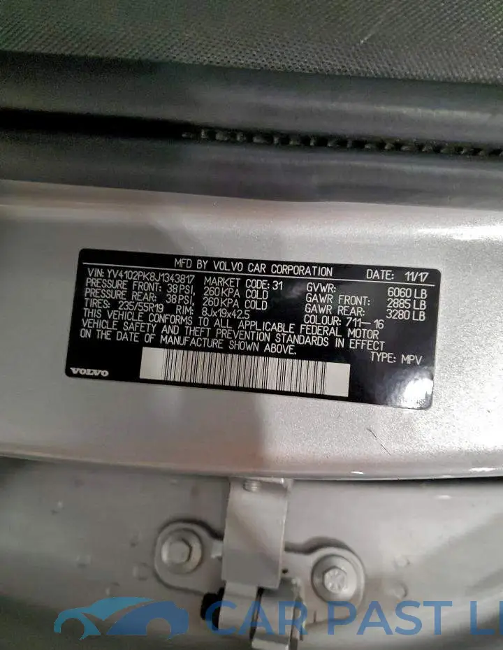 YV4102PK8J1343817# 13