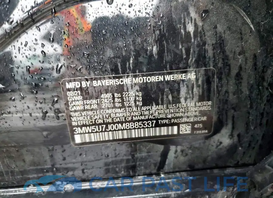 3MW5U7J00M8B85337# 12