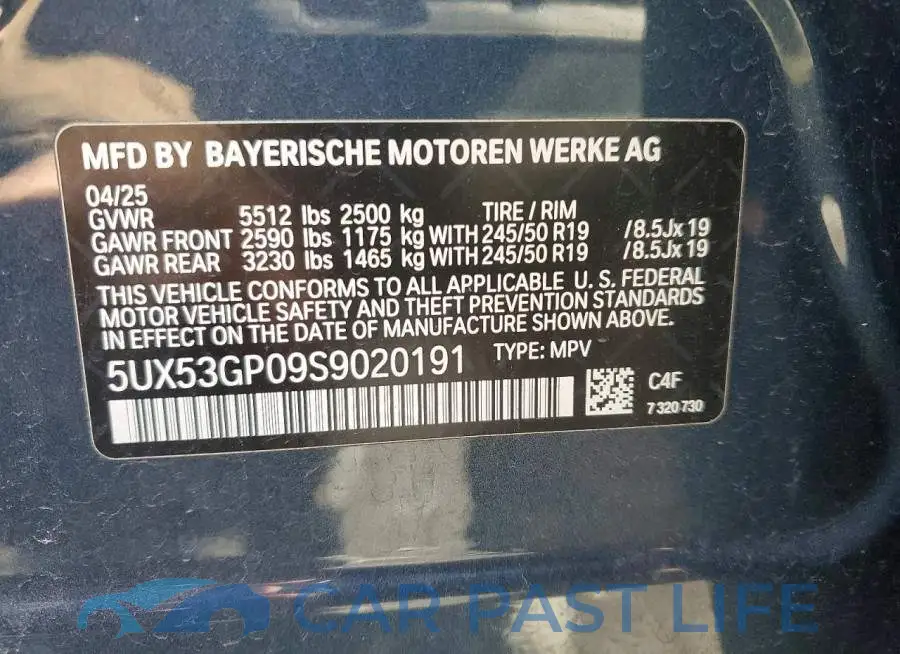 5UX53GP09S9020191# 13