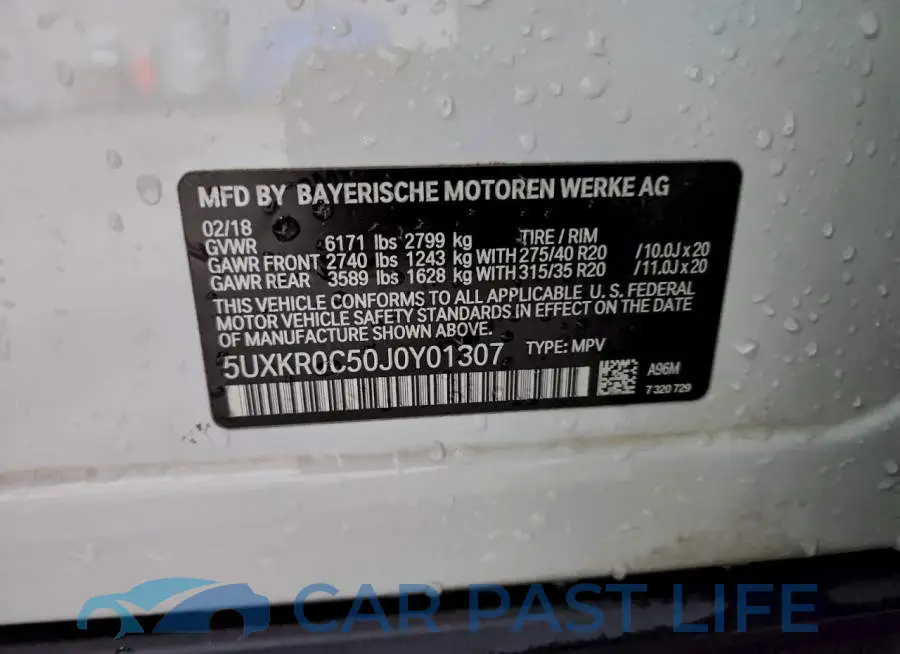 5UXKR0C50J0Y01307# 14