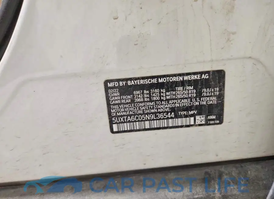 5UXTA6C05N9L36544# 13