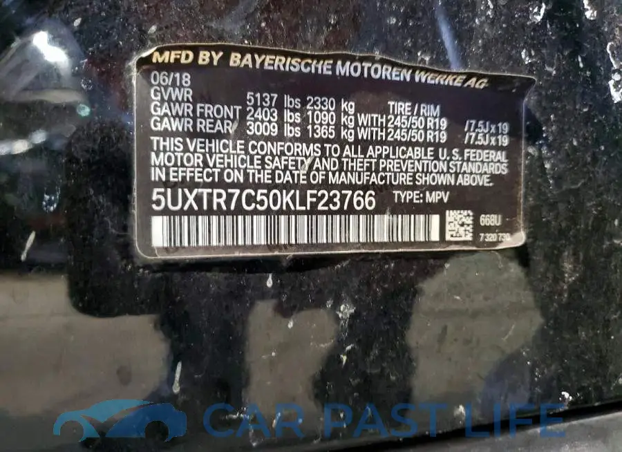 5UXTR7C50KLF23766# 13