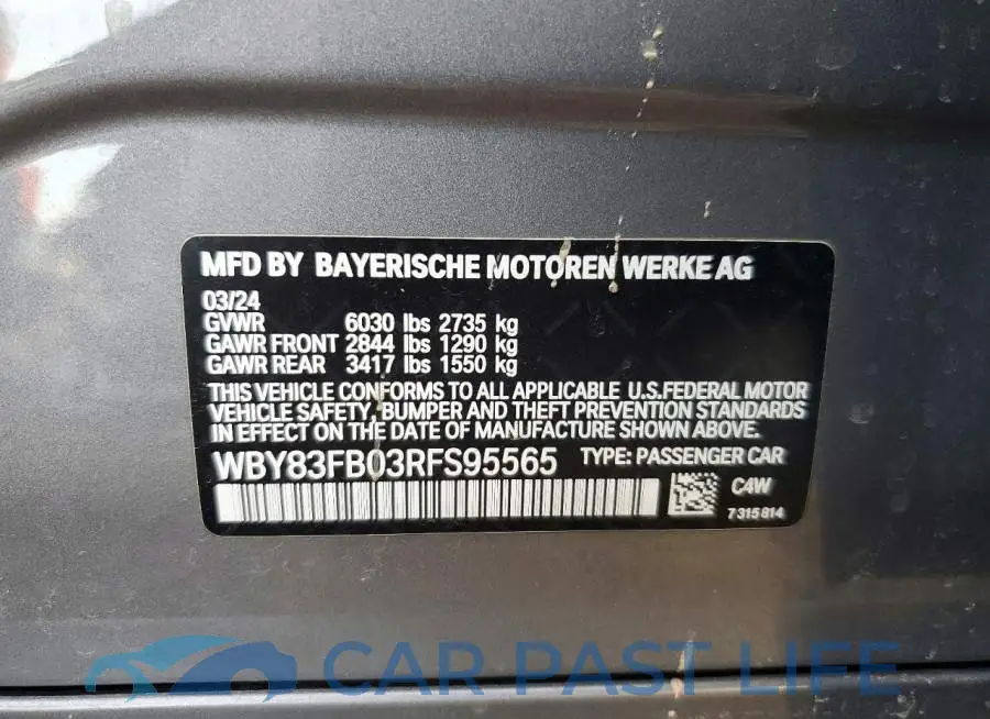 WBY83FB03RFS95565# 13