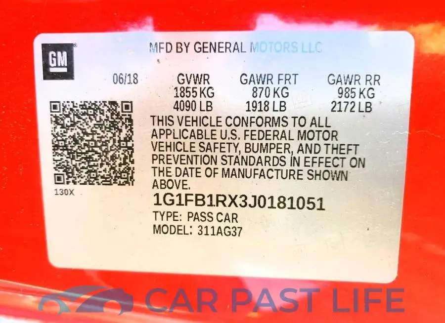 1G1FB1RX3J0181051# 12