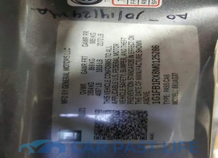 1G1FB1RX8M0125286# 12