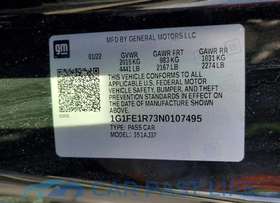 1G1FE1R73N0107495# 12
