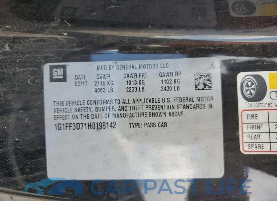 1G1FF3D71H0198142# 12