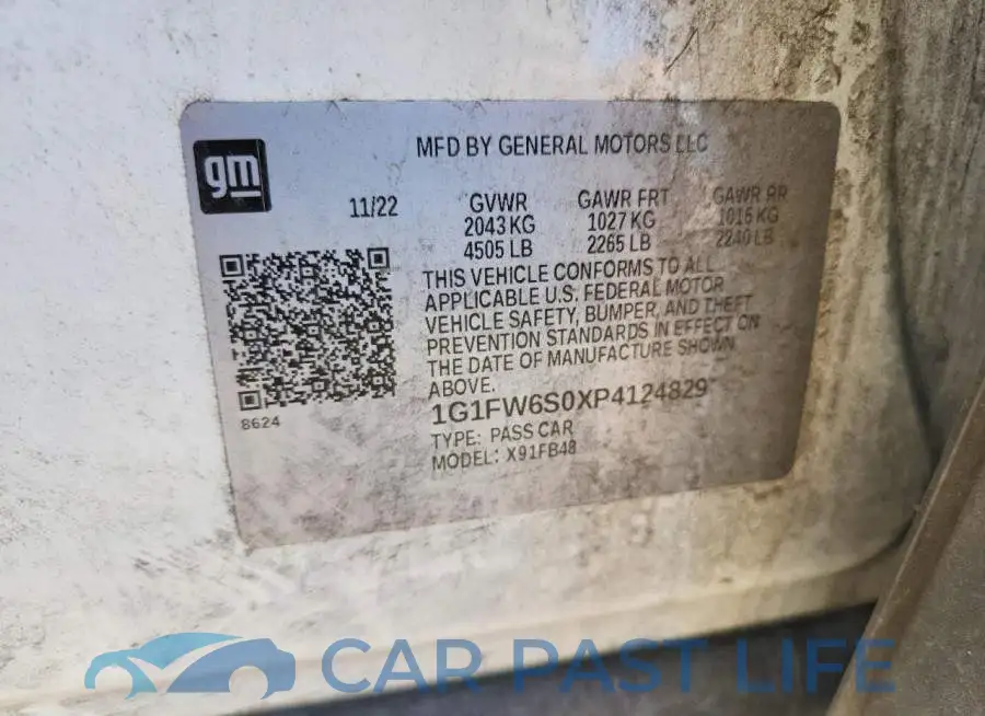1G1FW6S0XP4124829# 12