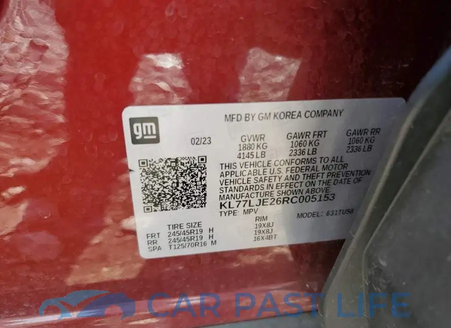 KL77LJE26RC005153# 13