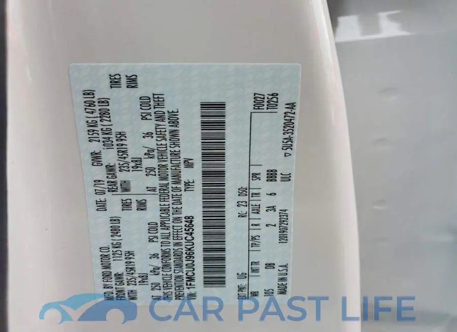 1FMCU0J96KUC45648# 14