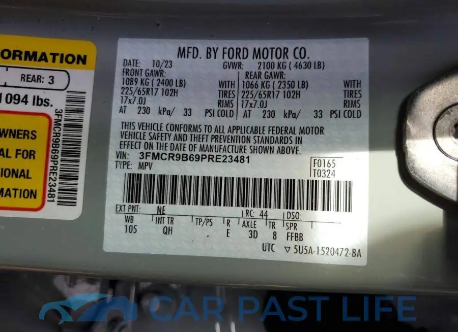 3FMCR9B69PRE23481# 13
