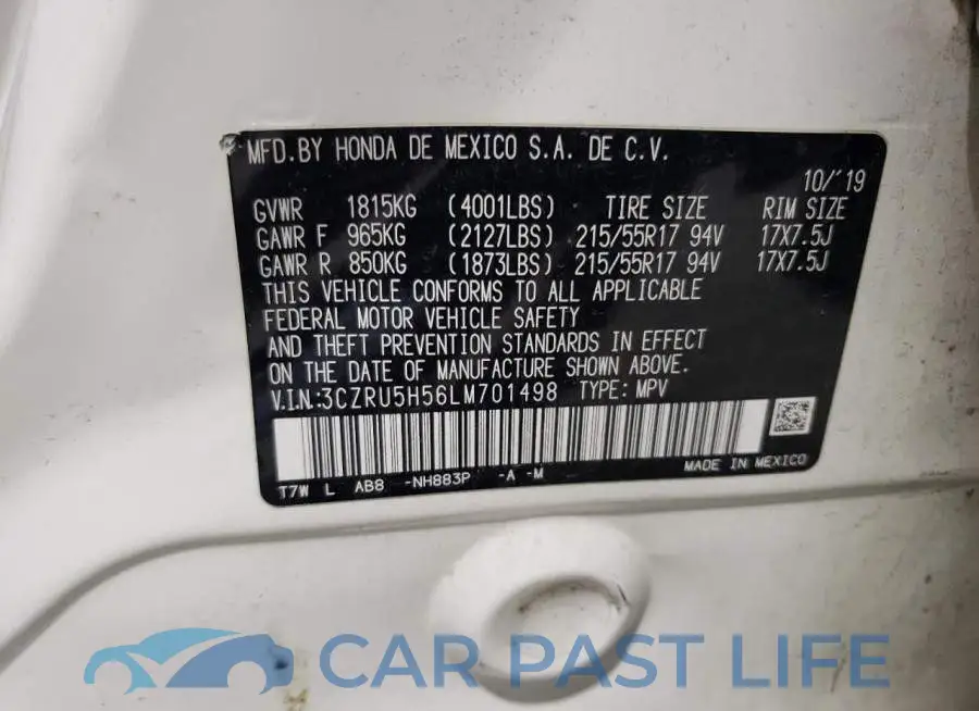3CZRU5H56LM701498# 13