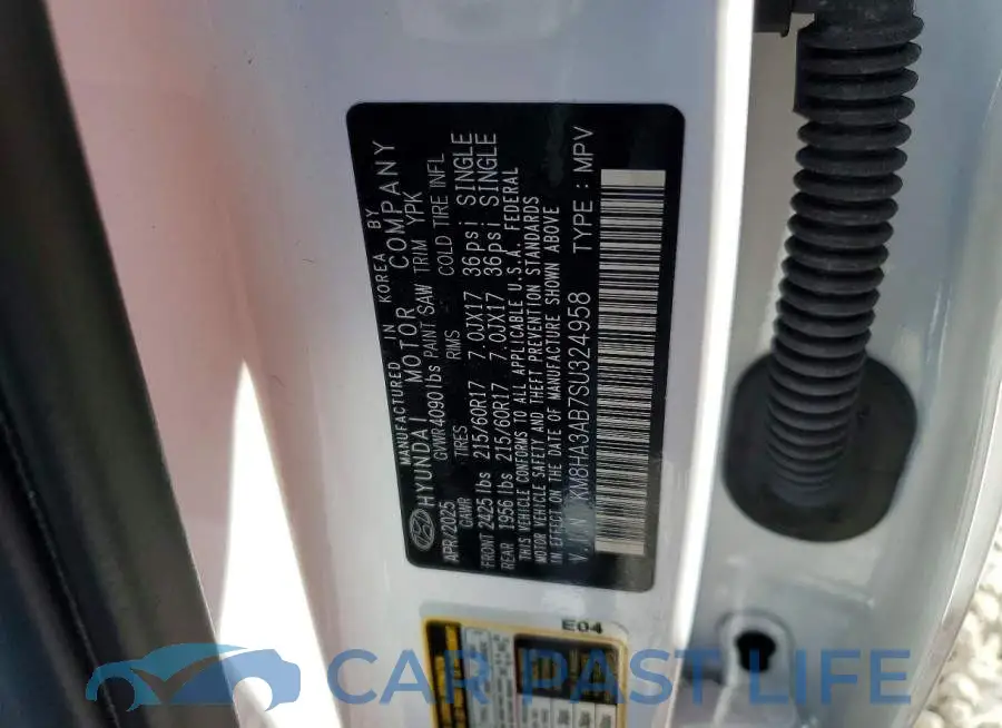 KM8HA3AB7SU324958# 14