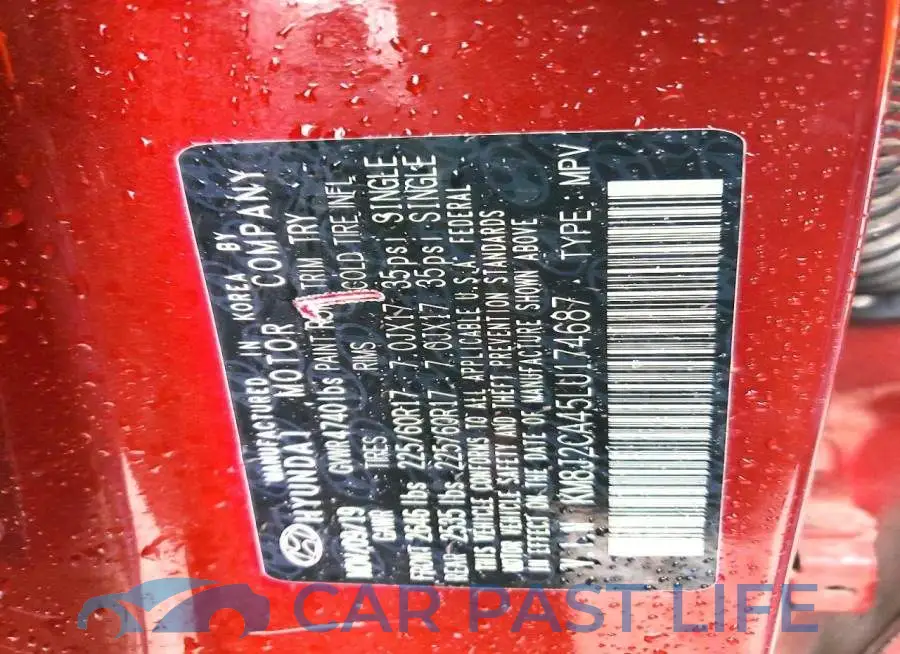 KM8J2CA45LU174687# 13