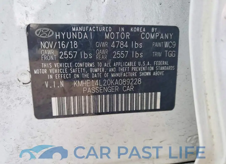 KMHE14L20KA089228# 12