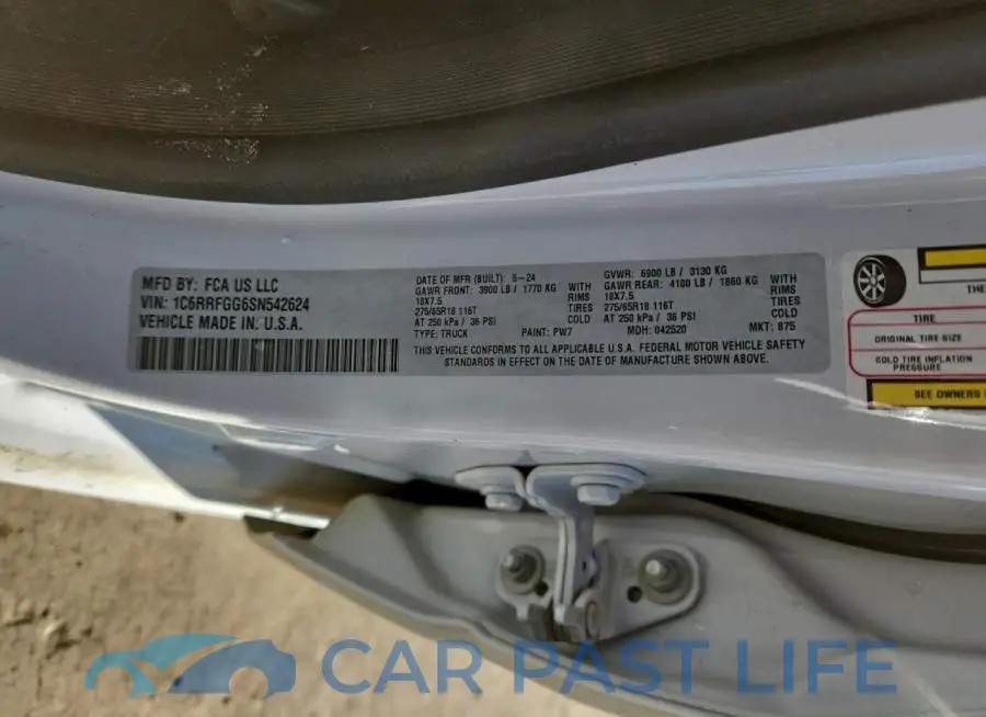 1C6RRFGG6SN542624# 12