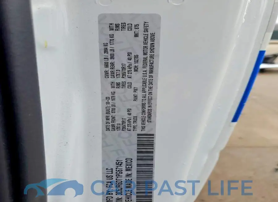 3C6JR6DT1PG671451# 13