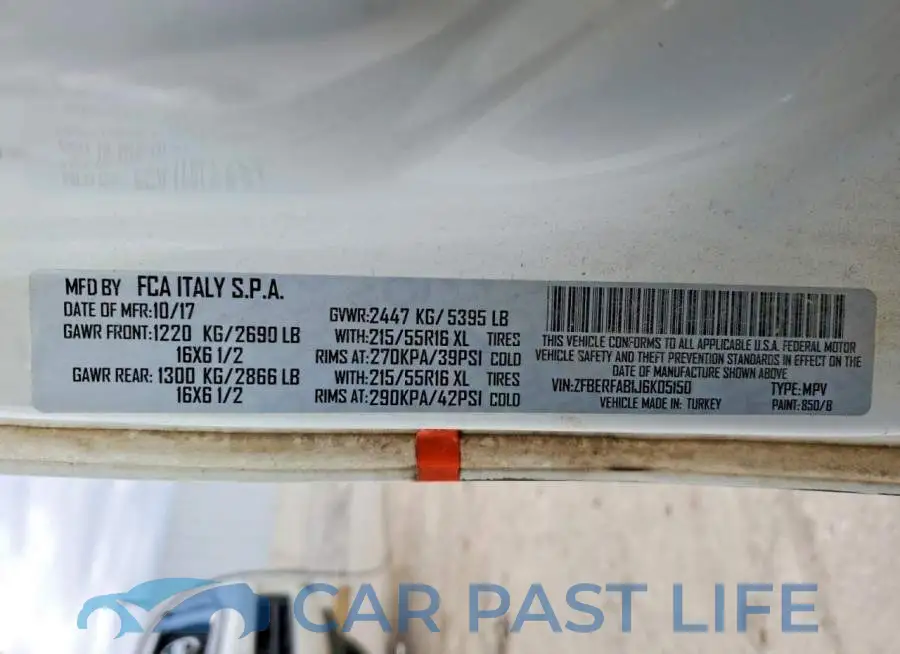 ZFBERFAB1J6K05150# 14