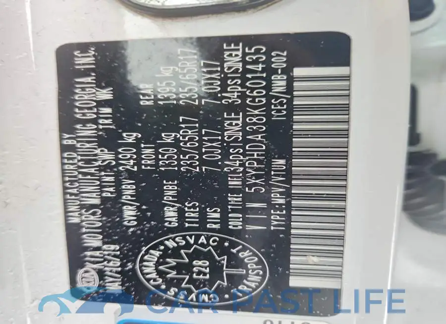 5XYPHDA38KG601435# 11