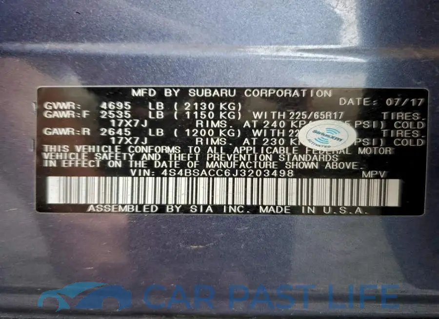 4S4BSACC6J3203498# 13