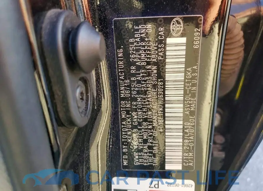 4T1BF1FK7HU630281# 12