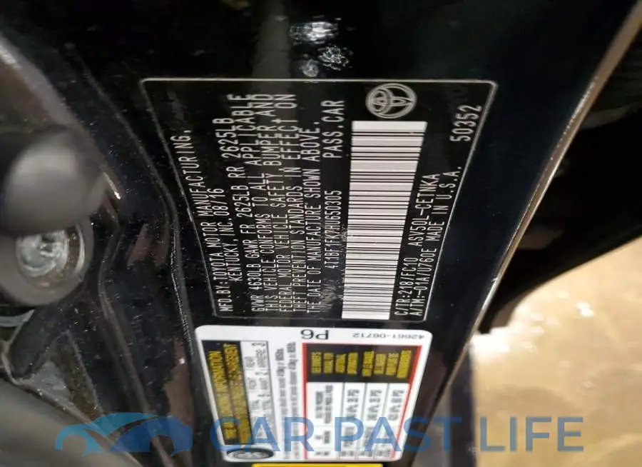 4T1BF1FK7HU650305# 12