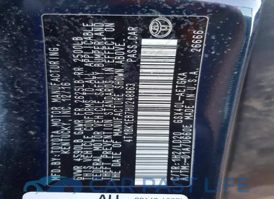4T1BK1EB7HU248863# 12