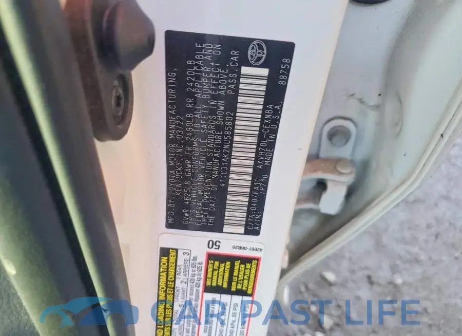 4T1C31AK2NU585802# 13