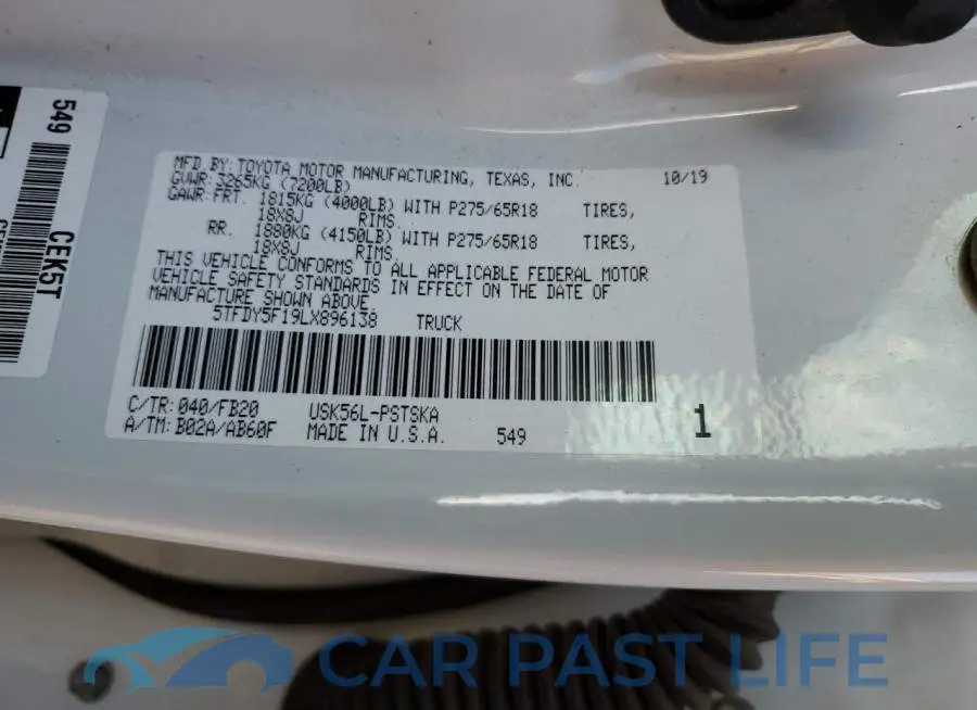 5TFDY5F19LX896138# 12