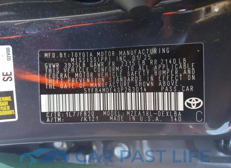 5YFB4MDE4SP263014# 12