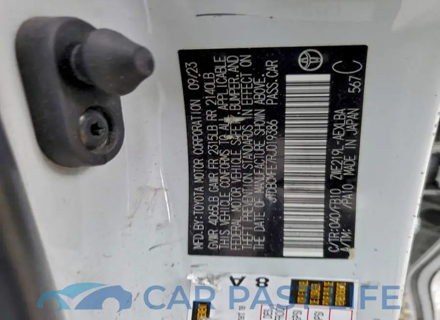 JTDBCMFE7RJ019386# 12