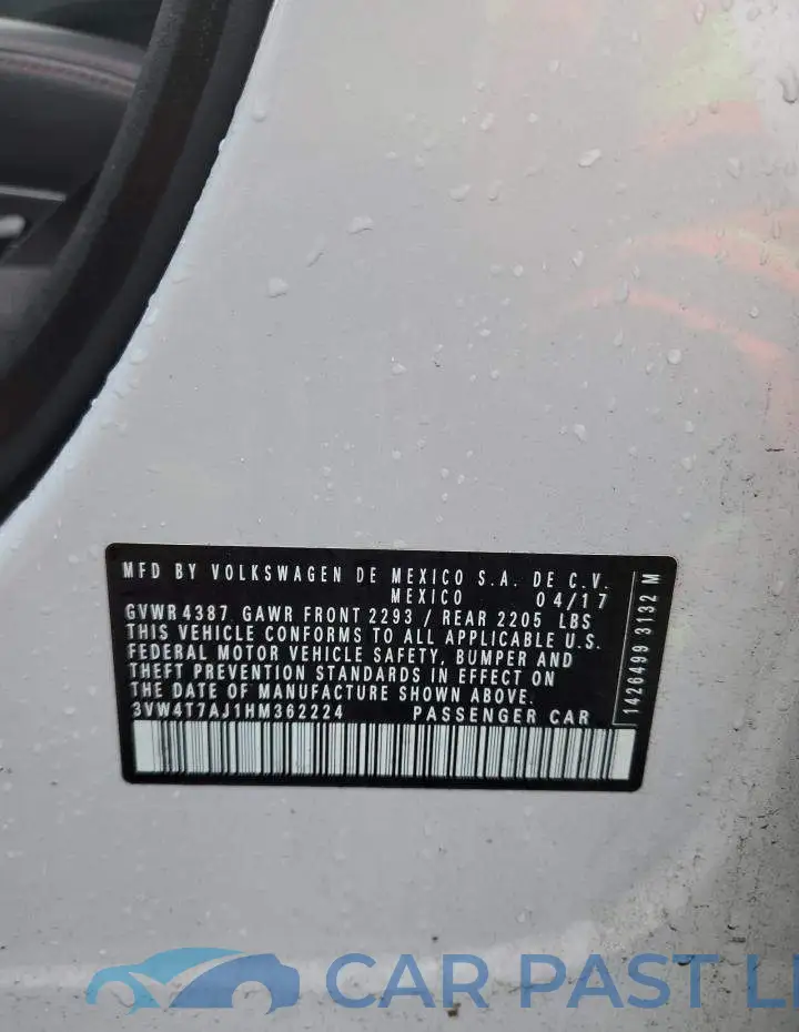 3VW4T7AJ1HM362224# 12