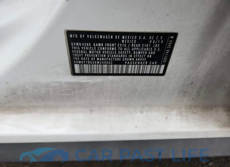 3VW6T7BU2KM248502# 12