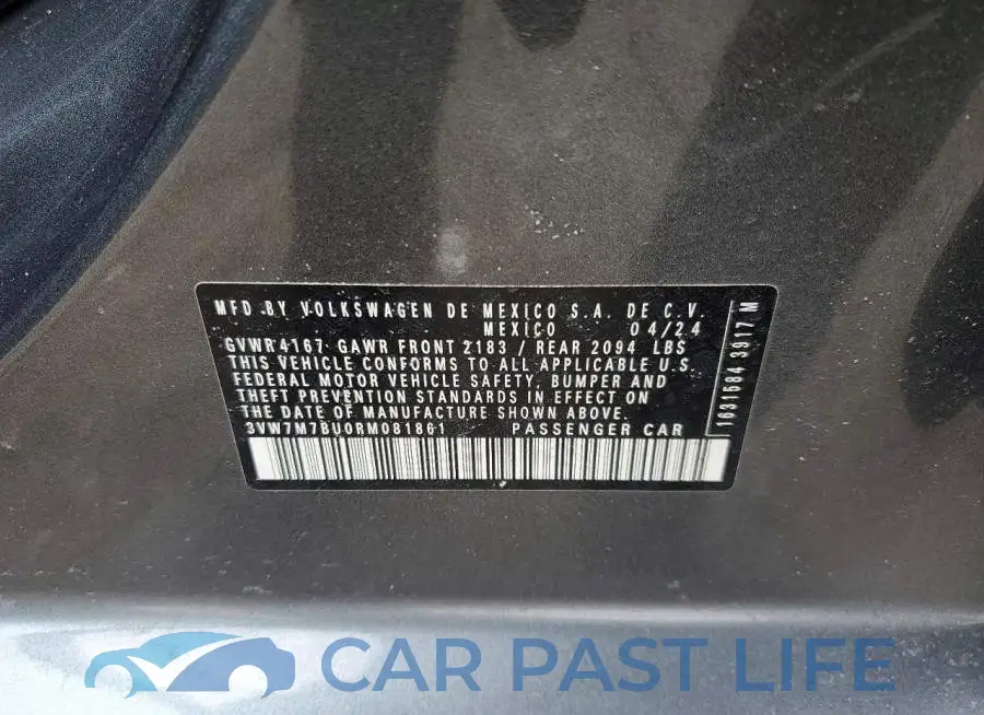 3VW7M7BU0RM081861# 12