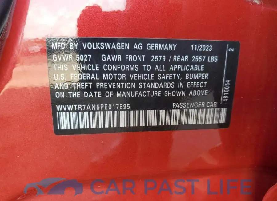 WVWTR7AN5PE017895# 12
