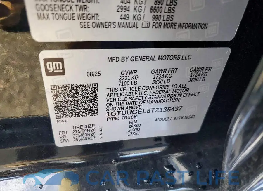 1GTUUGEL8TZ135437# 12