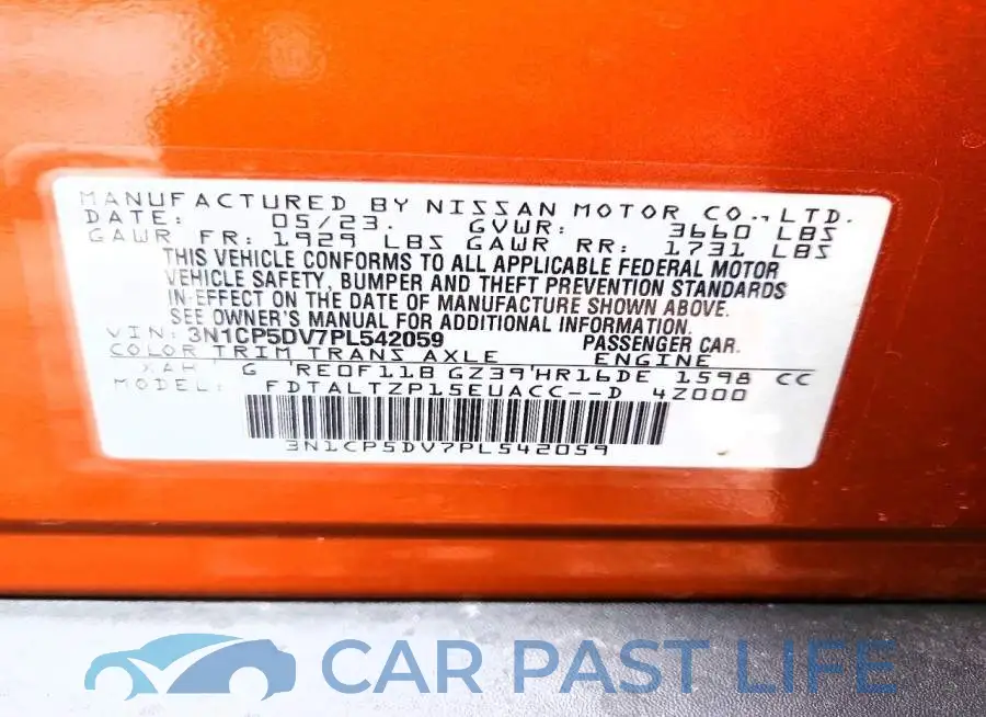 3N1CP5DV7PL542059# 13