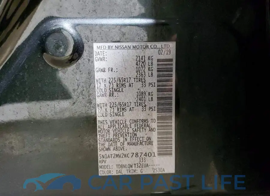 5N1AT2MV2KC787401# 14