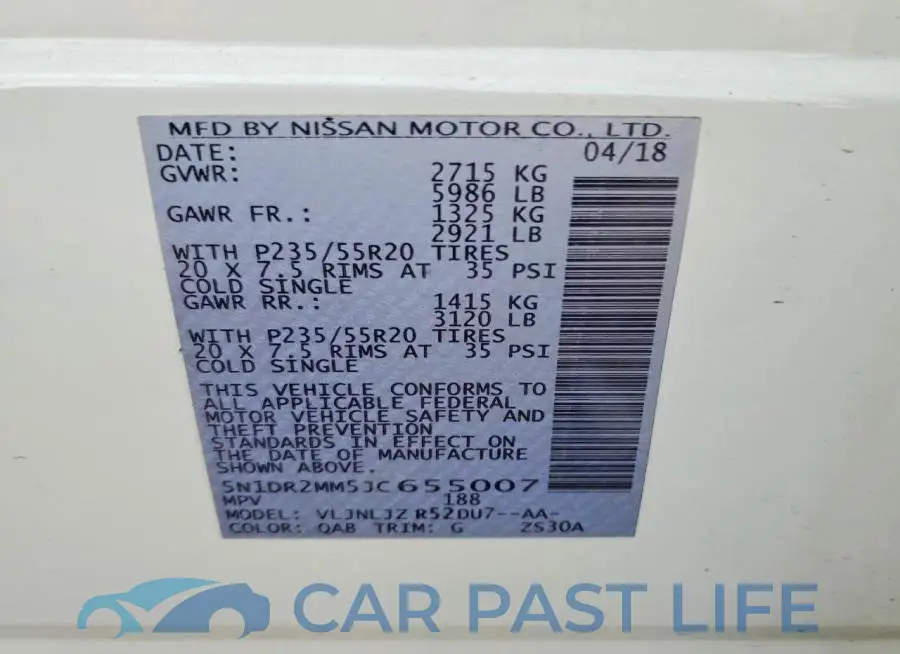 5N1DR2MM5JC655007# 13