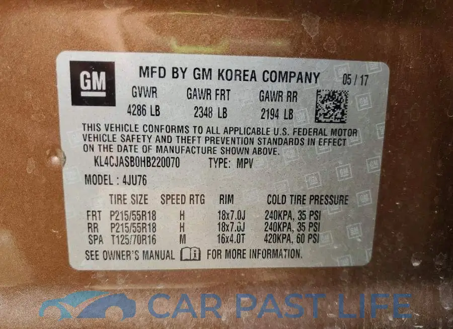 KL4CJASB0HB220070# 12