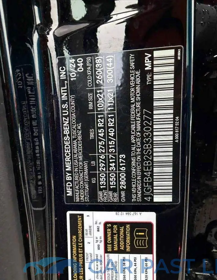 4JGFB4EB2SB330277# 15
