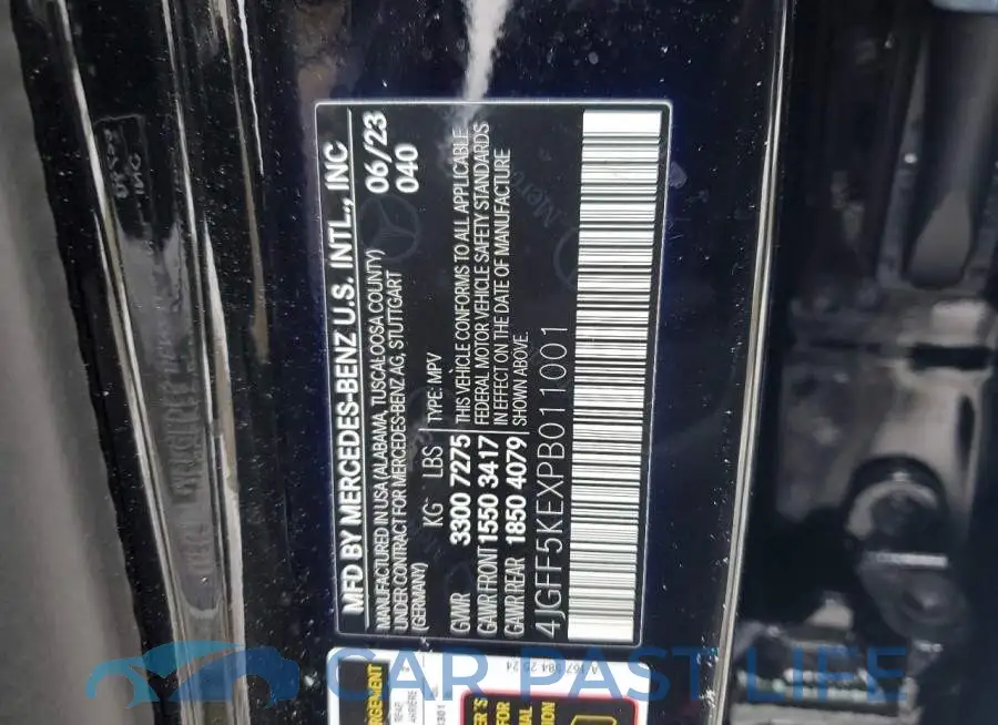 4JGFF5KEXPB011001# 13