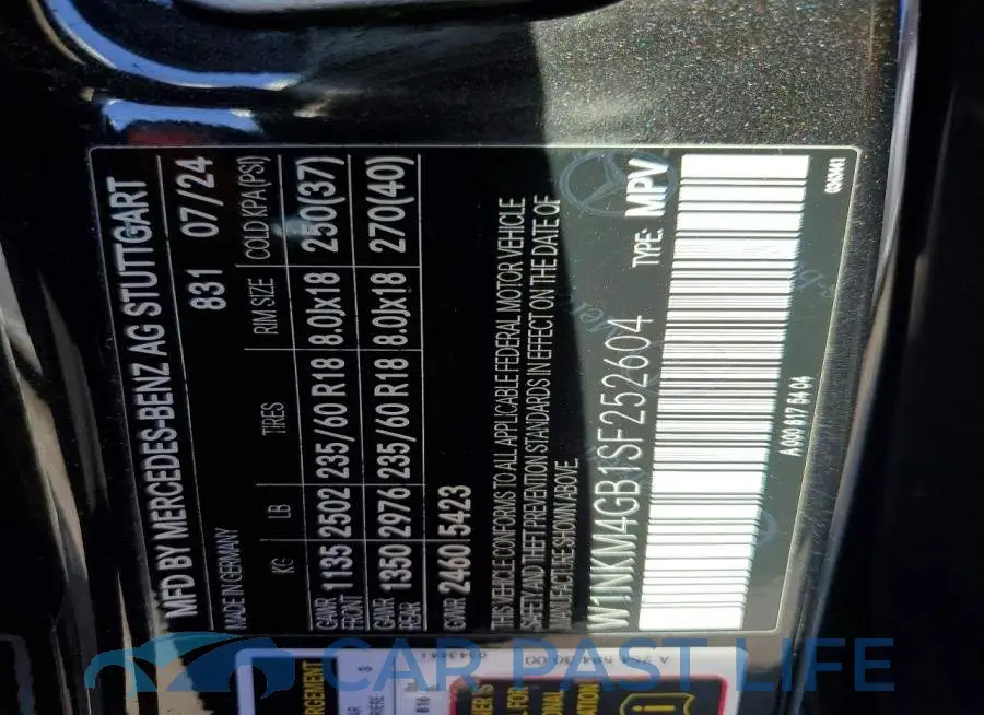 W1NKM4GB1SF252604# 13