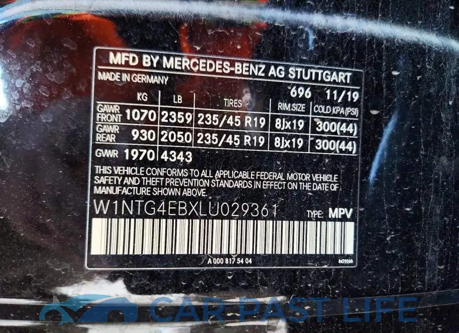 W1NTG4EBXLU029361# 13