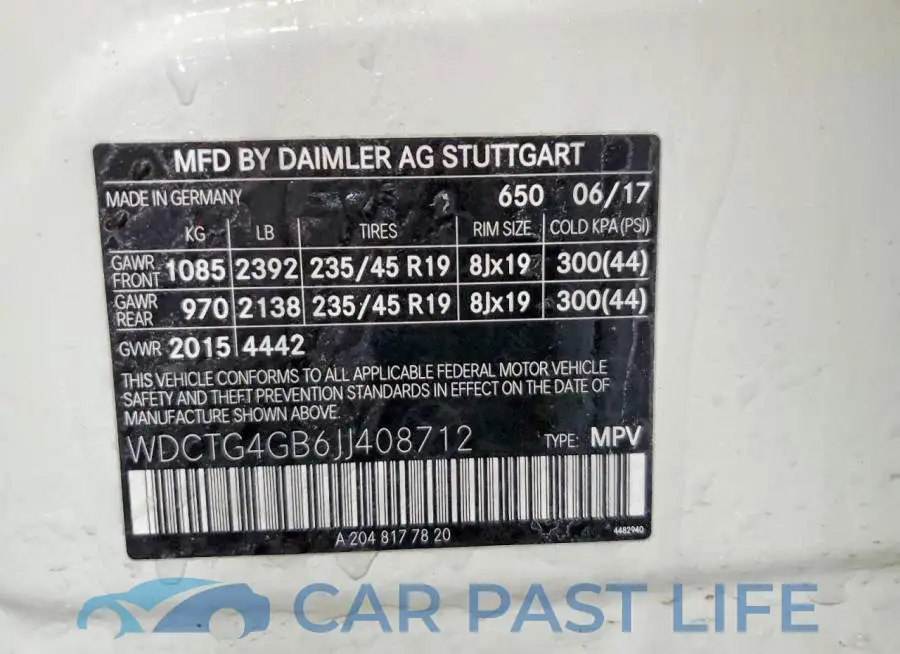WDCTG4GB6JJ408712# 13
