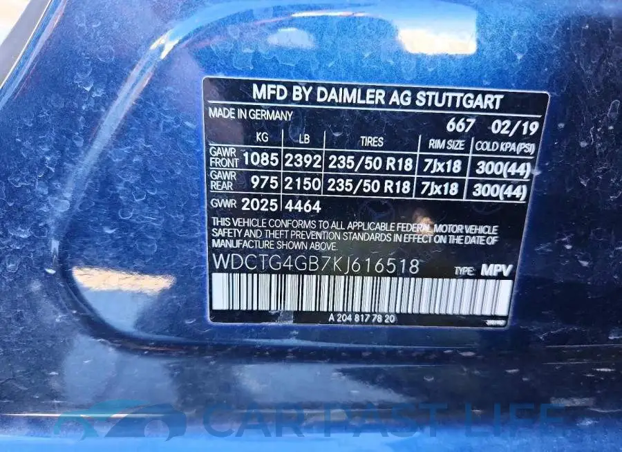 WDCTG4GB7KJ616518# 14