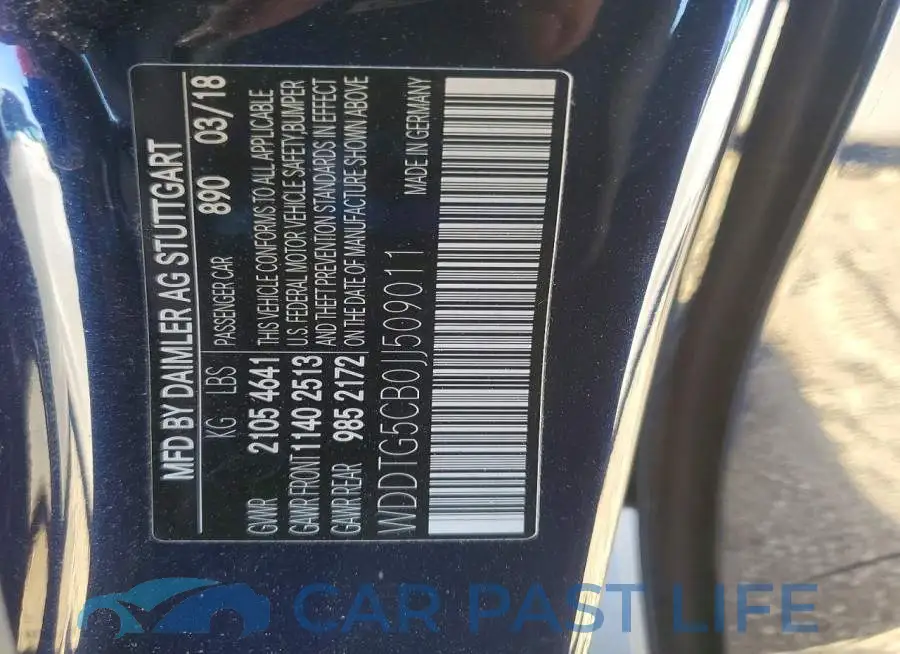 WDDTG5CB0JJ509011# 12