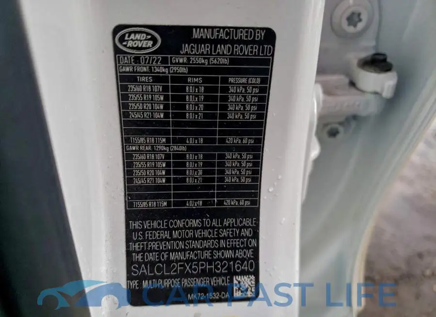 SALCL2FX5PH321640# 12