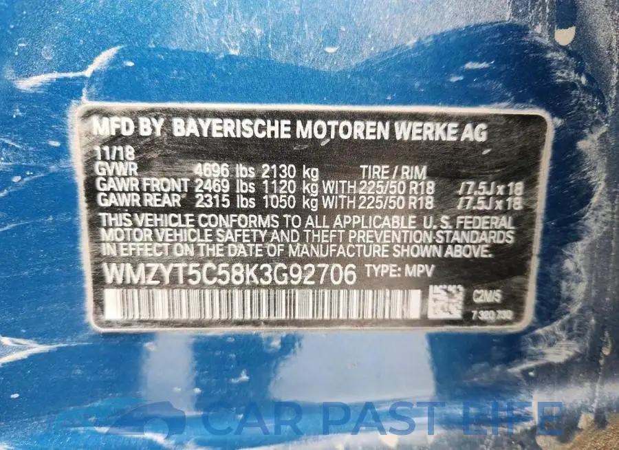 WMZYT5C58K3G92706# 13